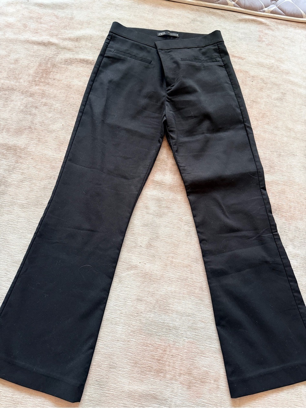 Zara Black Flare Trousers Medium - Picture 2 of 4